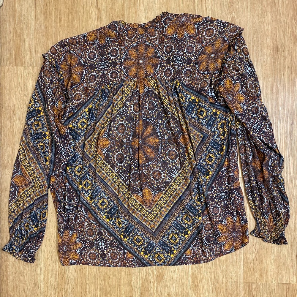 Free People Bohemian Floral Blouse - Picture 4 of 7